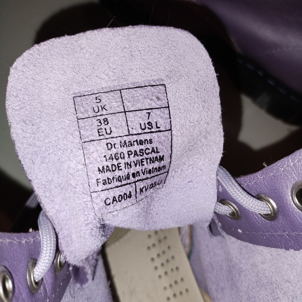 Dr. Martens 1460 Pascal Lavender Metallic Virginia Diva Boots - Picture 6 of 7